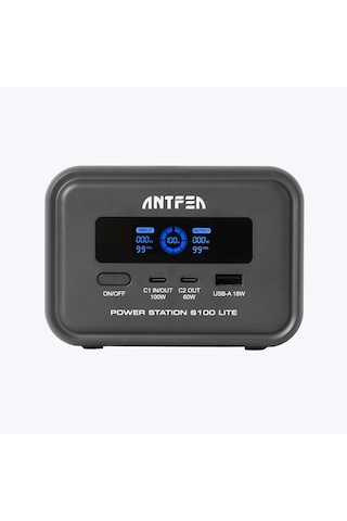 Antfea S100 Lite Taşınabilir Güç Kaynağı 99w Güneş Paneli Uyumlu -
