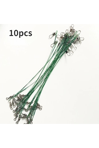 10 Adet Balıkçılık Aksesuarı Kurşun Çekirdek Tasma Olta Teli 25 Cm