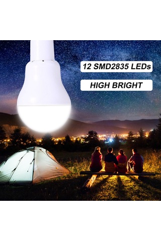 Yifomall Güneş Enerjili 3w Led Feneri 12 Led'li Ip44 Su Geçirmez Dış Mekan Acil Işık Kancalı