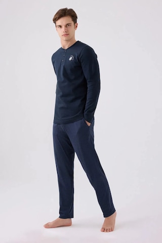 Arnetta 3166 Uzun Kol Erkek Pijama Takımı Lacivert