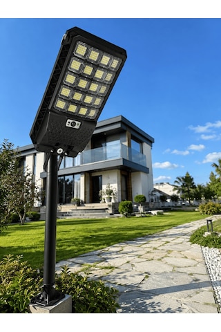 Solar Led Bahçe Lambası Hareket Sensörlü Uzaktan Kumandalı Dış Mekan Aydınlatma 0
