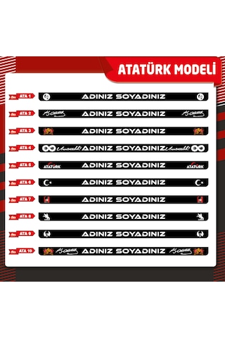 Atatürk Plakalık Yeni Logo, 2 Adet Premium Uv Baskılı Plakalık