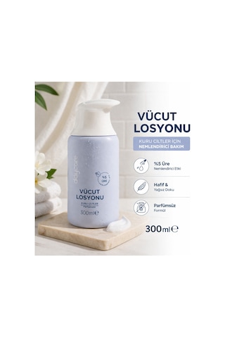 %5 Üre Vücut Losyonu 300 Ml X 2 Adet Kuru Ciltler İçin Nemlendirici Bakım Seti