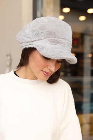 Kadın Peluş Kaptan Denizci Şapka Rkş-05 Gri Gri