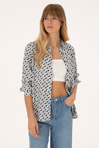 U.s. Polo Assn. Kadın Lacivert Gömlek Desenli 50316370-vr033 Lacivert