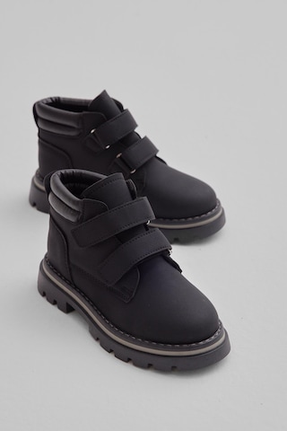 Tonny Black Kalın Termo Taban Sıcak Astarlı Çift Cırtlı Çocuk Unisex Siyah Siyah Bot Tbrzn010 Siyah Siyah