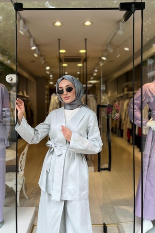 Oe25y939654 Omelya Keten Ceket Yeşil