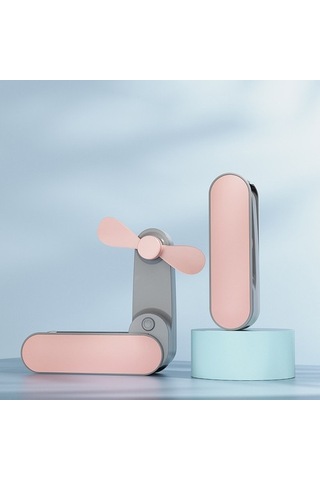 Mkjınmeı Usb El Tipi Katlanabilir Küçük Fan, Taşınabilir Sessiz Küçük Fan Xgdb0g Pembe