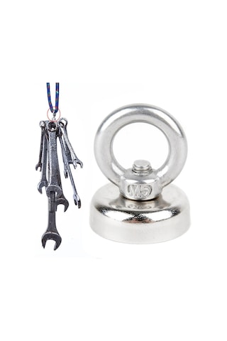 Ay Magnet Fishing Neodyum Pot Mıknatıs, Çap 25Mm, Kurtarma