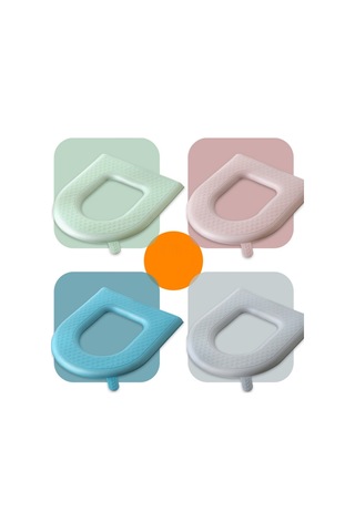 Sones Ev Tipi Kalınlaştırılmış Su Geçirmez Yıkanabilir Tuvalet Oturağı, Renk: Gri