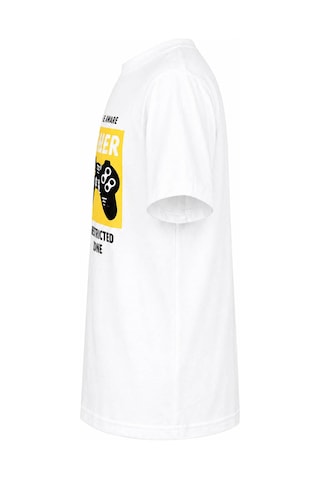 Trender Gamer Baskı Beyaz Erkek Çocuk T-shirt 8035