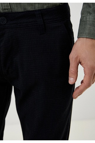 Erkek Slim Fit Lacivert Armürlü Chino Pantolon Ncs Jeans 2227 2021 Lacivert