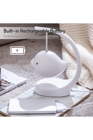 Reedark Bebek Odası İçin Müzikli Kuş Şeklinde Gece Lambası, 1w, Şarj Edilebilir Çok Renkli