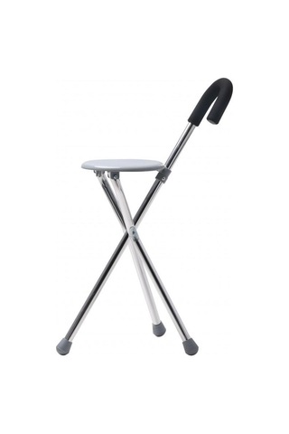 Premium Yürüyüş Ekipmanı Taşınabilir Oturak Açık Alan Yardımcısı Oturaklı Baston 20 Cm Katlanabilir