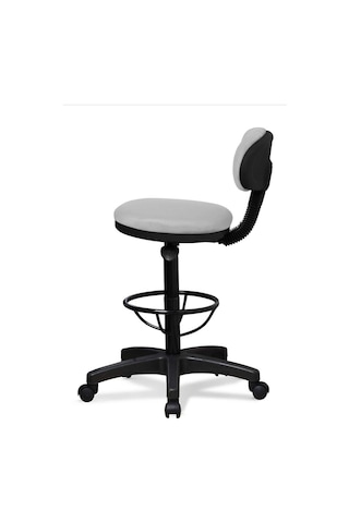 Bar Sandalyesi Sırtlı Beratta Model Gri