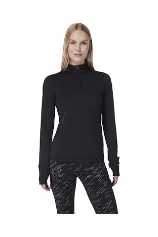 Sweaty Betty Sweaty Betty Therma Boost Running Half Zip Kadın Siyah Sweatshirt 6000 Siyah