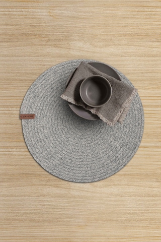 Koza Home Cesta Amerikan Servis El Yapımı Pamuklu Gri Jüt Örme Dekoratif Dü Gri