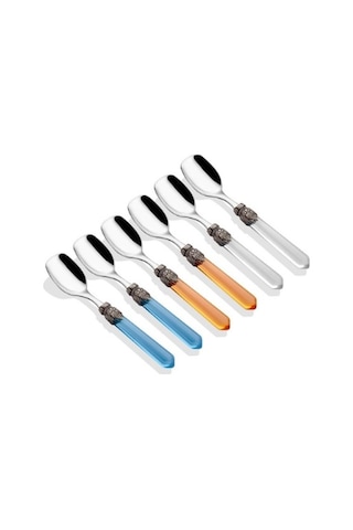 Rivadossi Venezia Renkli 6 Kişilik Dondurma Kaşığı Çok Renkli