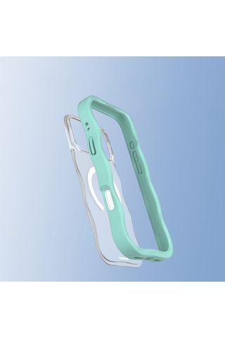 Apple Uyumlu iPhone 17 Pro Max Kılıf M-safe Şarj Özellikli Youngkit Wave Matte Serisi Kapak Açık Mavi Açık Mavi