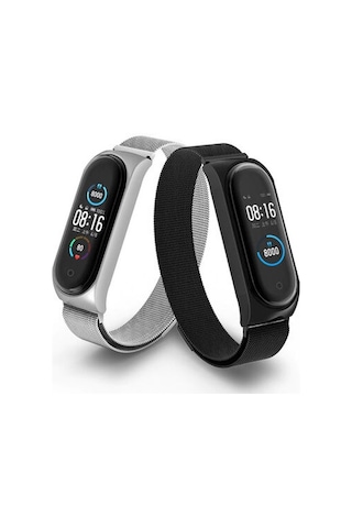 Xiaomi Mi Band 6 Uyumlu Krd-01 Metal Kordon - Metalik
