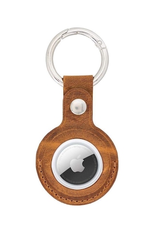 Bloompaw Moccasin Hakiki Deri Airtag Kılıfı Kahverengi