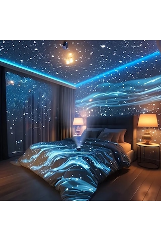 Honeybeeshop Uzaktan Kumandali Yildizli Gece İsigi Projektoru Siyah 7 Renk Ayarlanabilir Usb Guc Kaynagi Yatak Odasi Ve Oturma Odasi Dekorasyonu İcin Gokyuzu Temali Aydinlatma 1 Bilgisayar Siyah