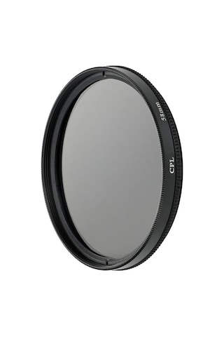 58mm Cpl Polarize Filtre Dairesel Polarizasyon, Yansıma Azaltıcı, Metal Çerçeve