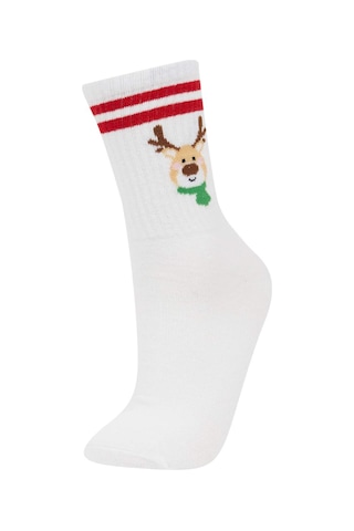 DeFacto Kız Çocuk Yılbaşı Temalı 2'li Pamuklu Uzun Çorap E2960A8NSKR1