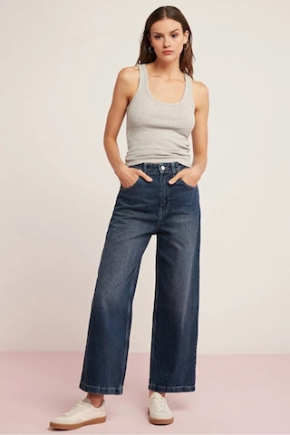 Cloudymood Kadın Fitilli Görünümlü Kalın Askılı Basic Bluz Atlet Günlük Kullanım Rahat Kalıp Gri - 872612515 Gri