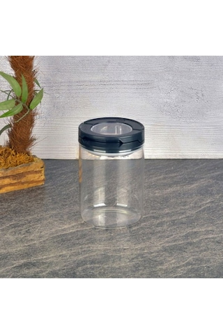 Tohana Vakumlu Cam Kavanoz - Şeffaf / Siyah - 400 Ml Şeffaf / Siyah