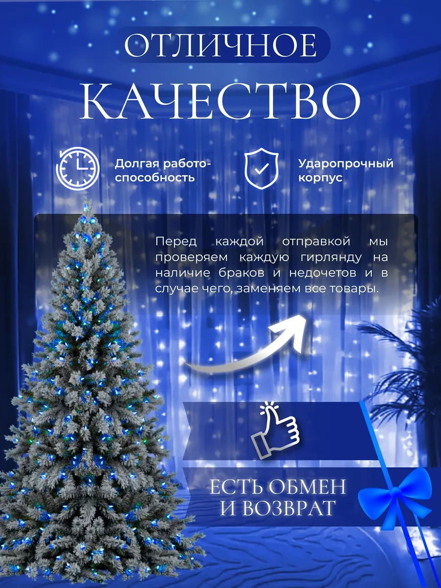 Sale Way Pencere İçin 3x3 Mavi Perde Işık Şeridi 170398470 Mavi