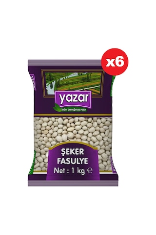 Yazar Şeker Fasulye 6 x 1 KG