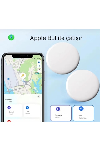 Akıllı Takip Cihazı Anahtarlık Airtag Gps Apple Uyumlu iOS Bul Uygulama Taşınabilir Eşya Takip Cihazı