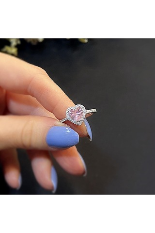 Stela Pembe Kalp Yüzük B