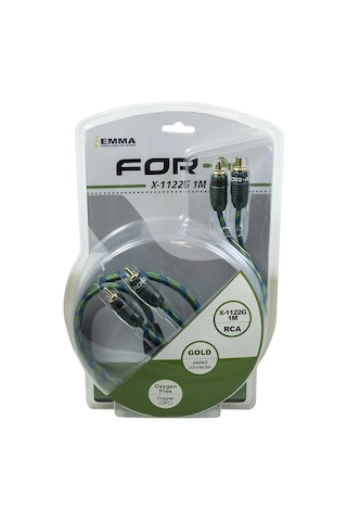 For-x Ofc Rca Kablosu 1 Metre For-x X-1122g-1m Profesyonel %100 Bakır Amfi Rca Kablosu - 1 Metre