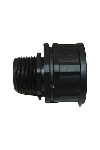 Siyah 3/4" x 1" Erkek Dişli Azaltıcı Adaptör – PVC Su ve Sulama Boru Bağlantı Parçası