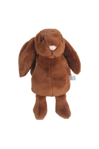 Yumuşak Peluş Koyu Kahverengi Tavşan Uyku Arkadaşı 30 Cm Renkli