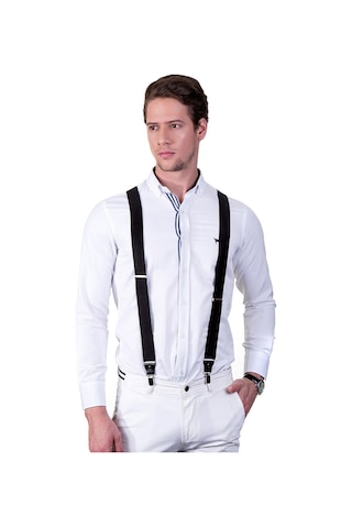 Tudors Erkek Pantolon Askısı Siyah