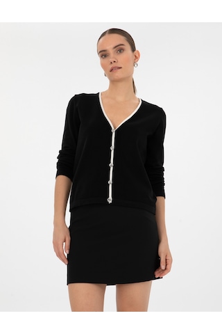 Pierre Cardin Kadın Siyah Hırka Triko 50310986-vr046 Siyah