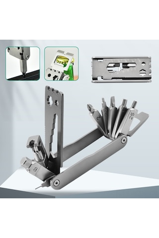 Yaozixa Stainless Steel Bisiklet Tamir Aleti - Çok Fonksiyonlu Taşınabilir Araç, Profesyonel Bakım İçin Kompakt Tasarım Sadece Oxford Çanta Çok Renkli