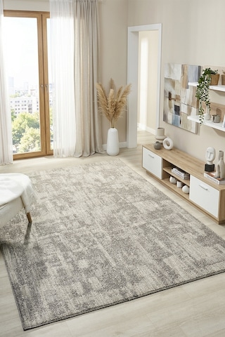 Mariesse Home Wool Serisi Bukleli Yumuşak Dokulu İskandinav Dokuma Halı 1085-gri