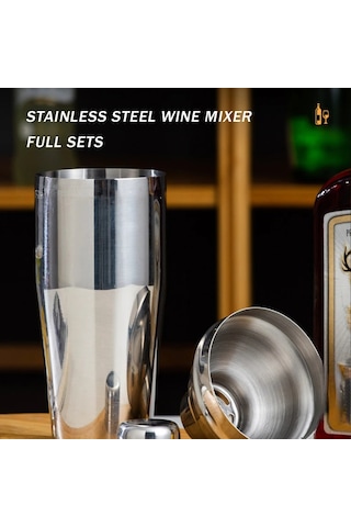 Yüksek Kalite Paslanmaz Çelik Kokteyl Çalkalayıcı Mikser Şarap