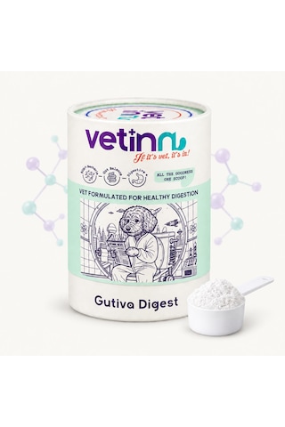 Gutiva Digest - Köpek Sindirim Sağlığı Takviyesi, Prebiyotik Ve Probiyotik, Diyare Ve Dışkı Formu Düzenleyici, Toz Form, 150 Gram