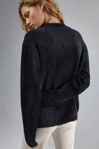 Hiccup My Fashıon Oversize Ayıcıklı Peluş Kazak Siyah