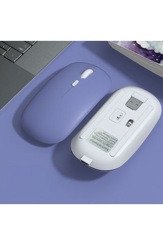 Honor Uyumlu Tablet Şarj Edilebilir Sessiz Mouse Bluetooth + 2.4hz Wifi