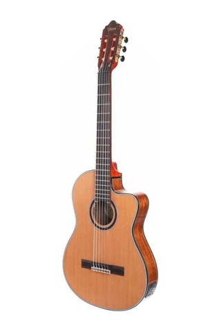 Valencia Vc774tce Elektro Klasik Gitar İnce Kasa Thin Body - Masif Kapak - Ekolayzırlı