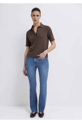 Mavi - Örme Kahverengi Polo Tişört 1614311-87537