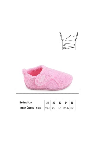 Gezer Kışlık Kız Çocuk Peluşlu Rahat Taban Cırt Cırtlı Ayarlanabilir Ev Okul Kreş Panduf Ayakkabı Ga2kfm.03422.01.020.b42 Pembe