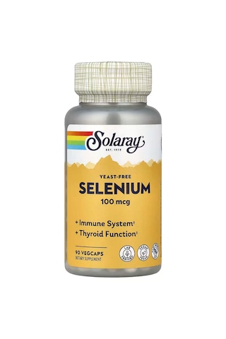 Solaray Yeast Free Selenium 100mcg Healthy Immune & Thyroid 90 Vegcaps