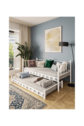 Missidea Kamelya Daybed Yavrulu Beyaz Karyola 90x200 Cm 90 x 200